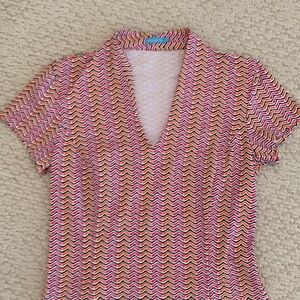 J. McLaughlin short sleeve dress. Catalina cloth. Size S.